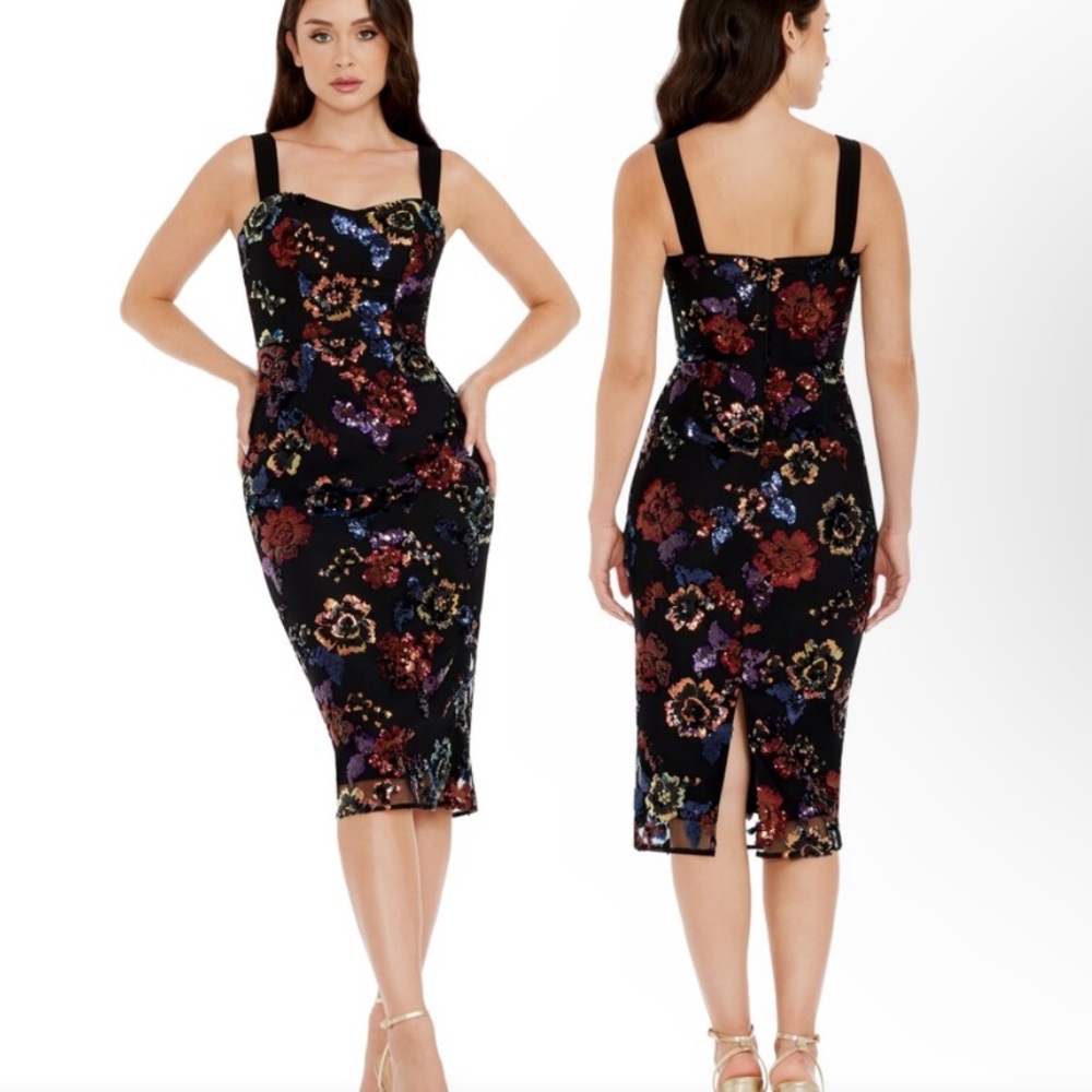 Dress the population Sequin Bodycon Dress NWT